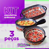 Kit Assadeiras Anêmona - 3 Peças