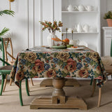 Toalha de Mesa Monet Floral - Jacquard - Bege