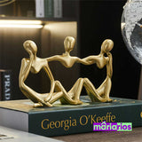 Escultura People Livro - 1 Peça - Dourado