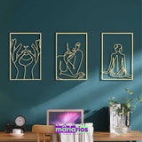 Quadro Mulher Infinita - Envolvente- Dourado