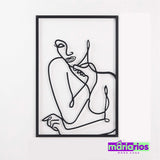 Quadro Mulher Infinita - Mãos - Dourado