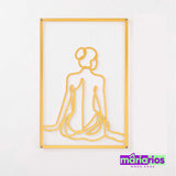 Quadro Mulher Infinita - Mãos - Dourado