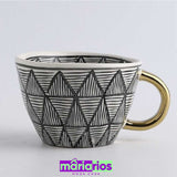 Caneca Etnia - Preto e Branco - Artesanal