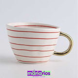 Caneca Lines - Vermelha - Artesanal