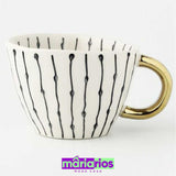 Caneca Curves - Preto e Branco - Artesanal