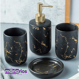 Dispenser Marmorizado - Preto