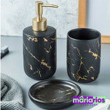 Dispenser Marmorizado - Preto