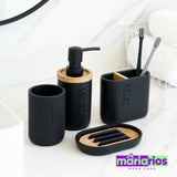 Saboneteira Wood - Preto