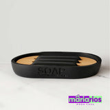 Saboneteira Wood - Preto